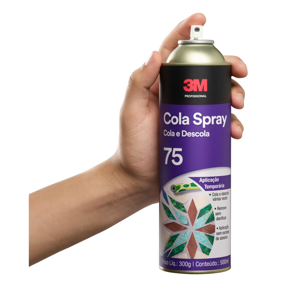 ADESIVO COLA SPRAY 75 300G 3M - Imagem 2