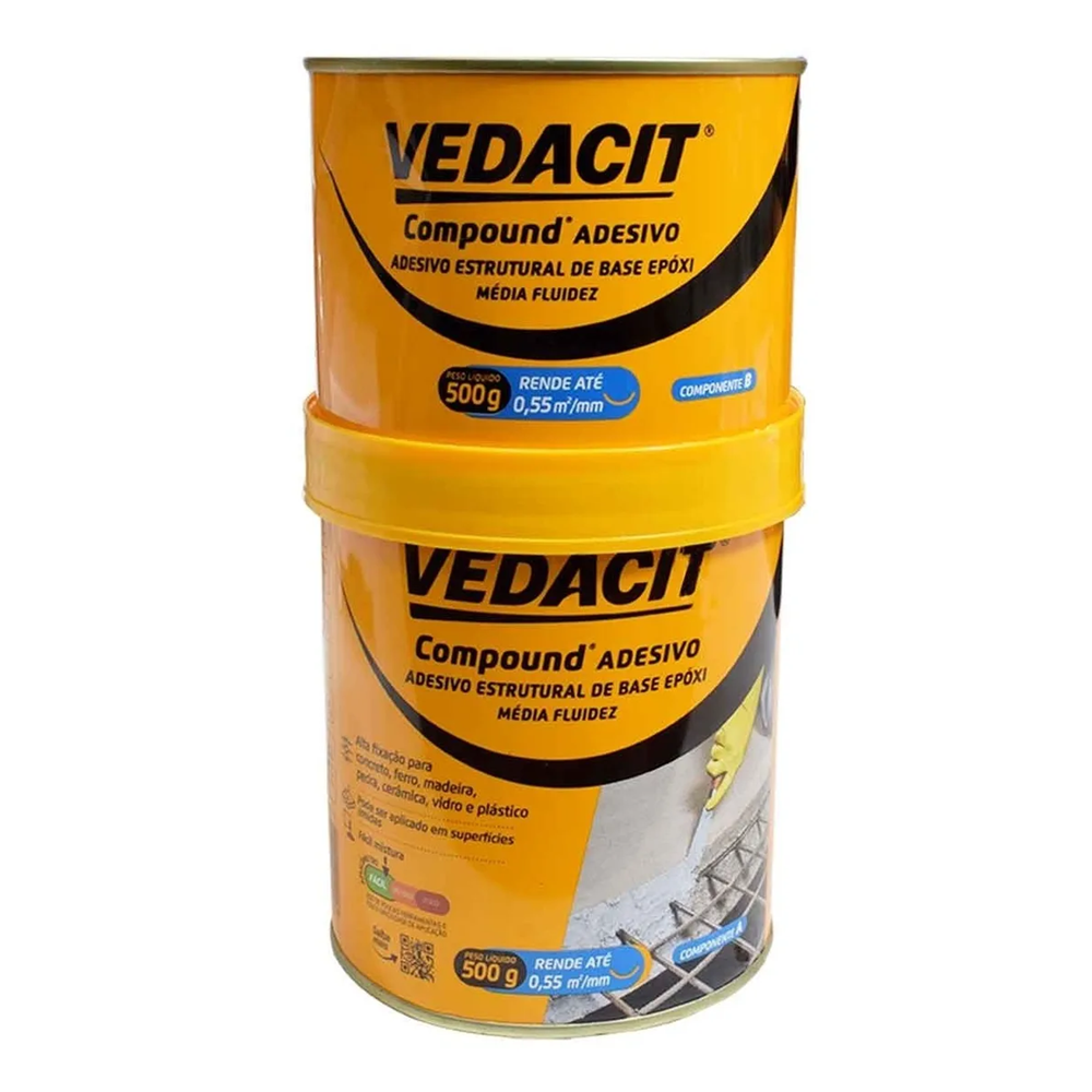 ADESIVO EPÓXI COMPOUND 1KG VEDACIT - Imagem 2