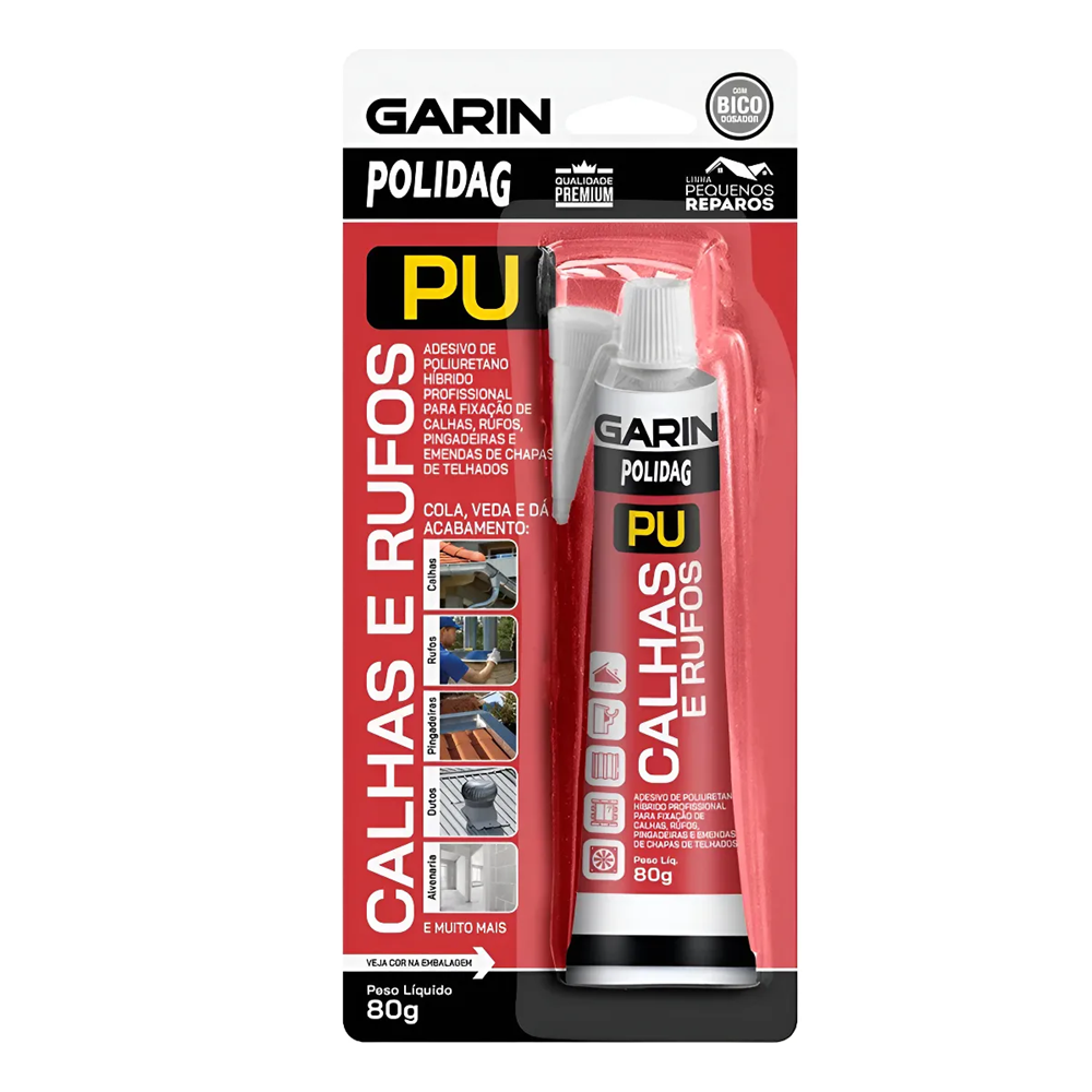 ADESIVO CALHA E RUFOS PU CINZA 80G