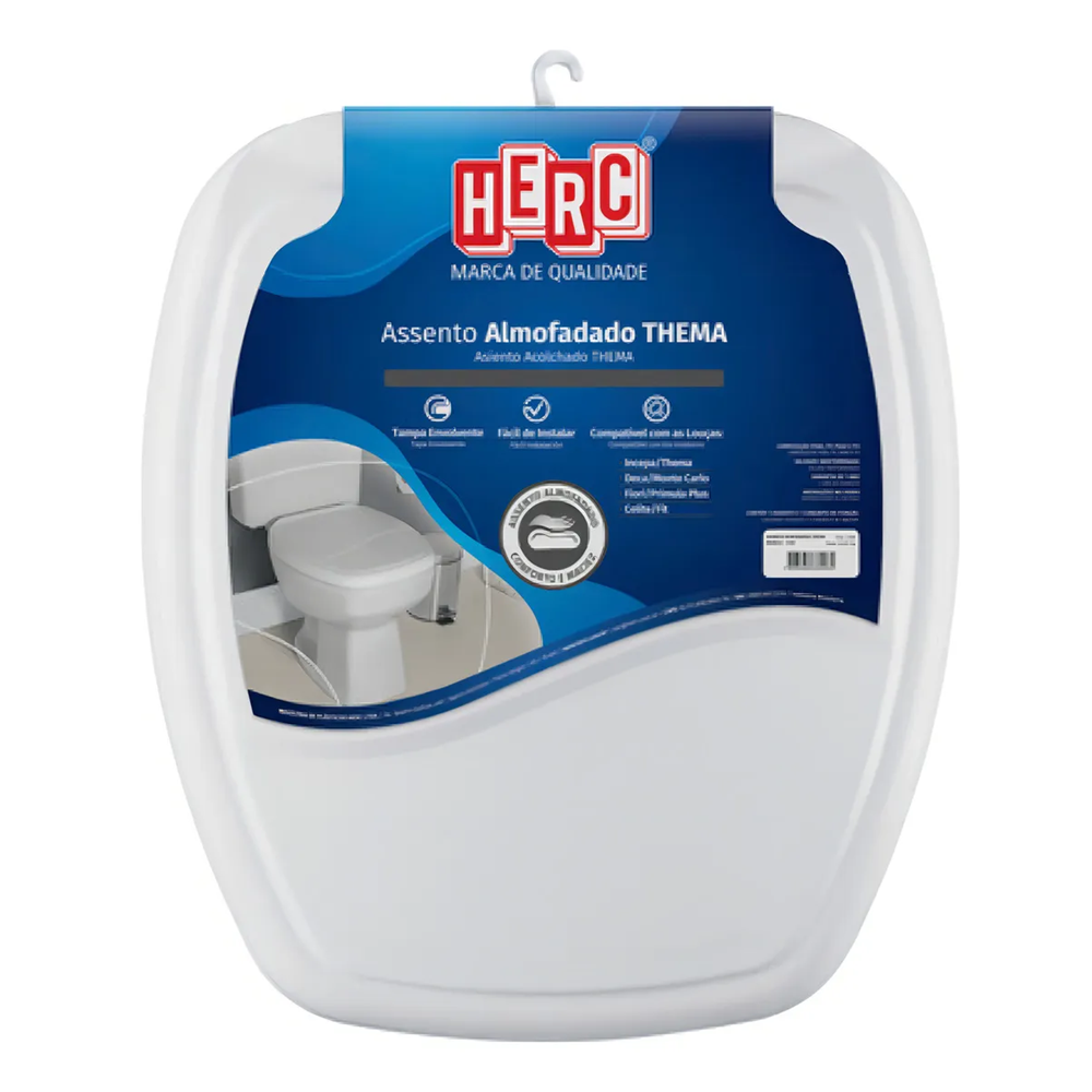 ASSENTO SANITÁRIO ALMOFADADO THEMA BRANCO HERC