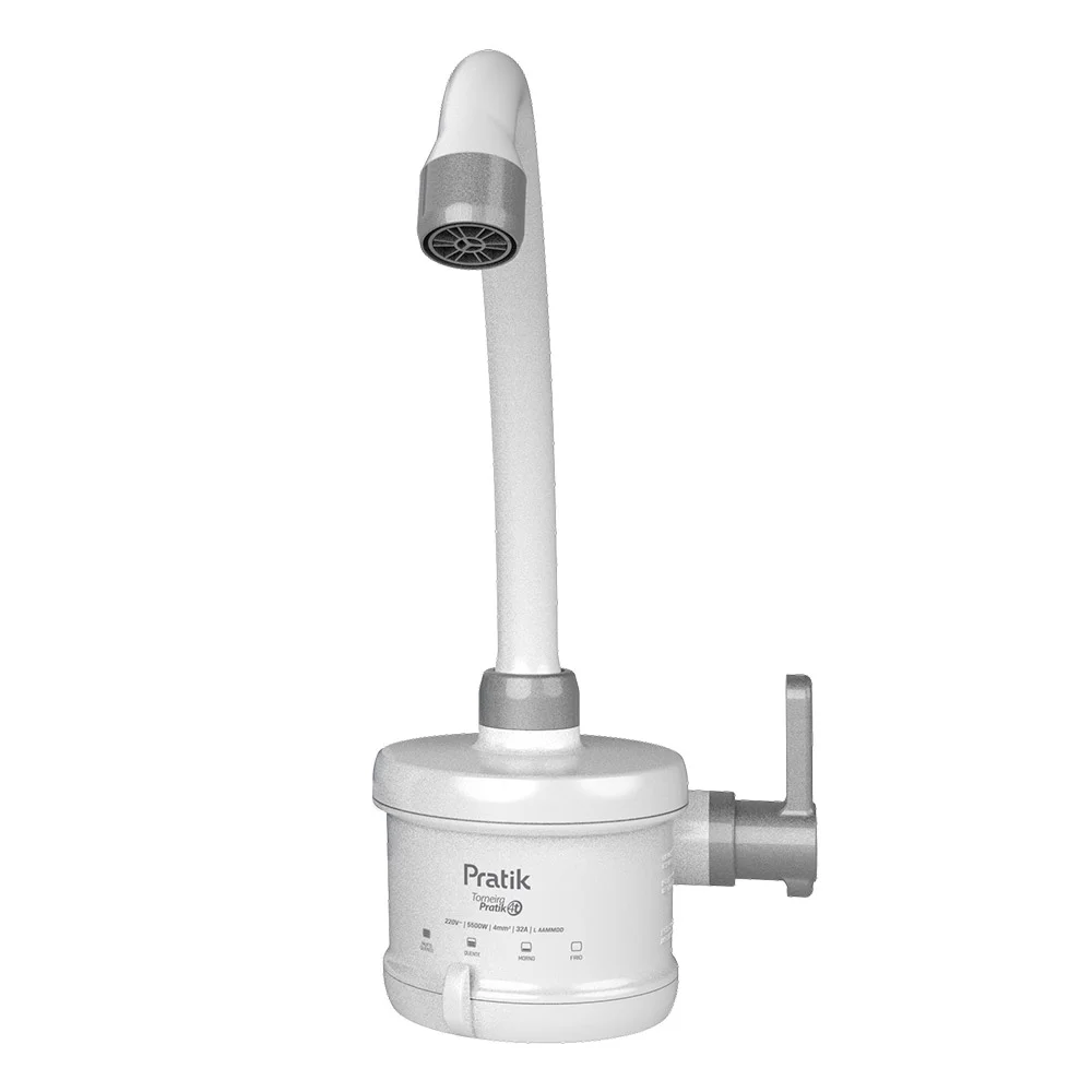 TORNEIRA ELÉTRICA PRATIK 4 TEMPERATURAS BRANCA/CROMADA 4800W