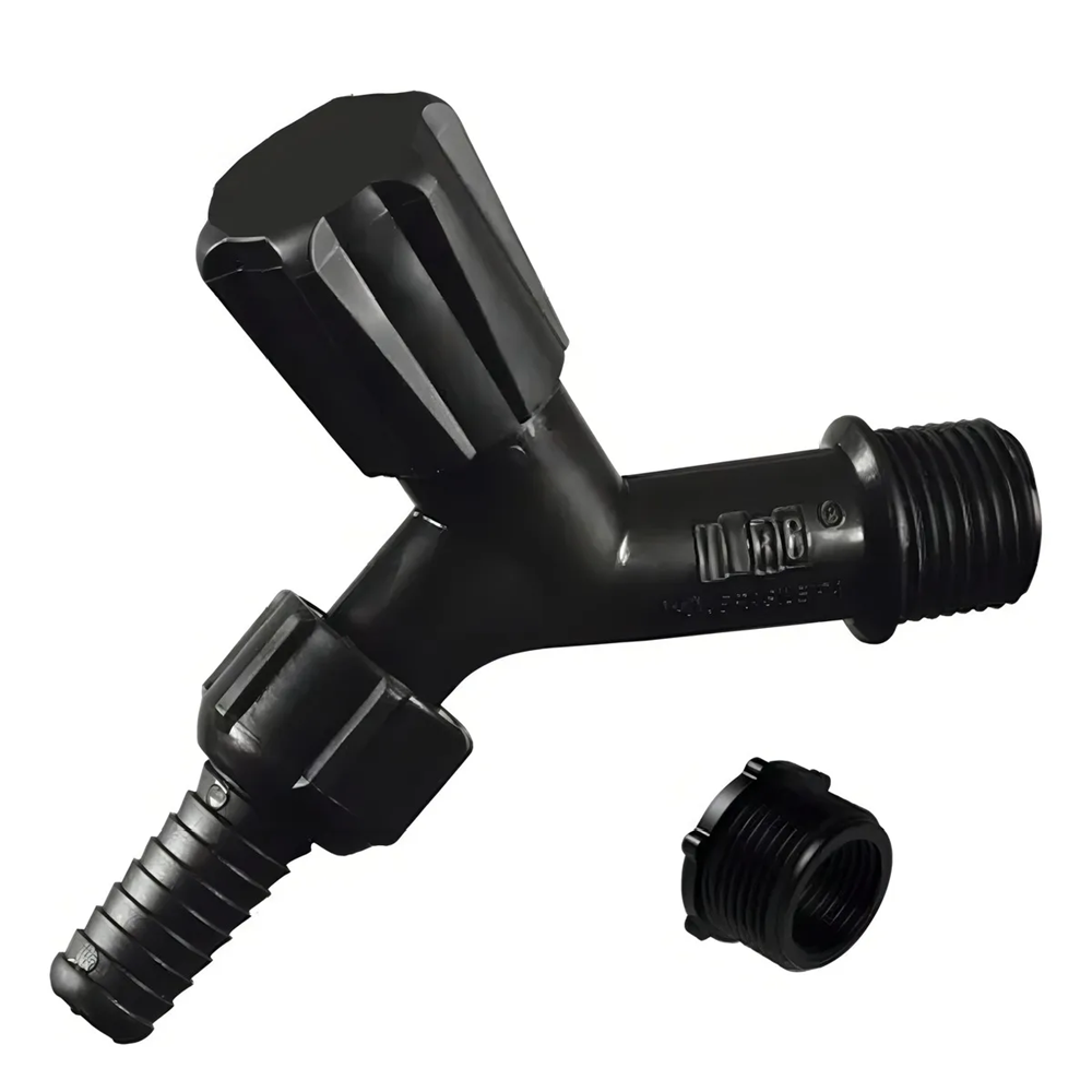 TORNEIRA PLÁSTICA PRETA 1/2" - 3/4" HERC - Imagem 2