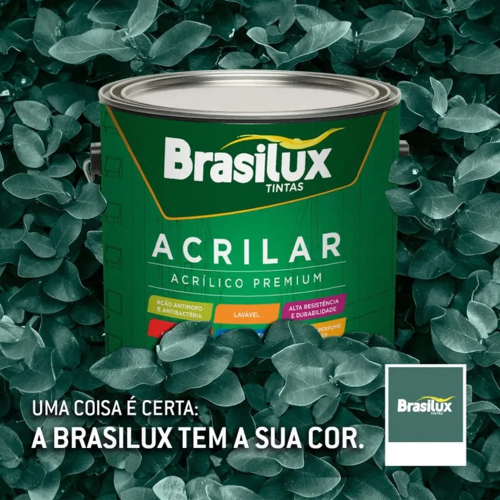 TINTA ACRILAR BRANCO NEVE 3,6L BRASILUX - Imagem 2